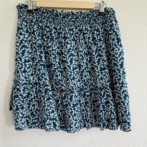 J. CREW Floral Blue and White Women's Skirt